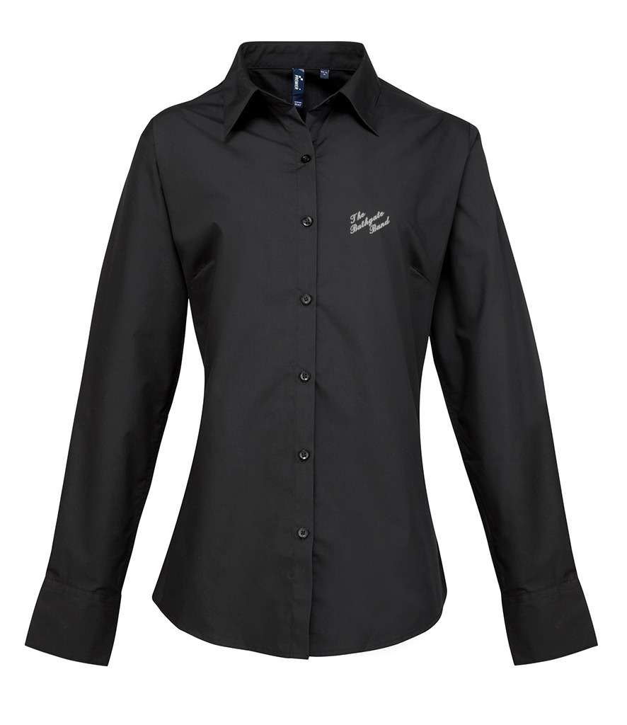 Women’s Premier Supreme Long Sleeve Poplin Blouse (Bathgate Band)