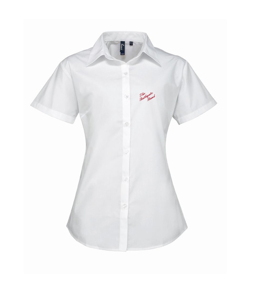 Women’s Premier Supreme Short Sleeve Poplin Blouse (Bathgate Band)