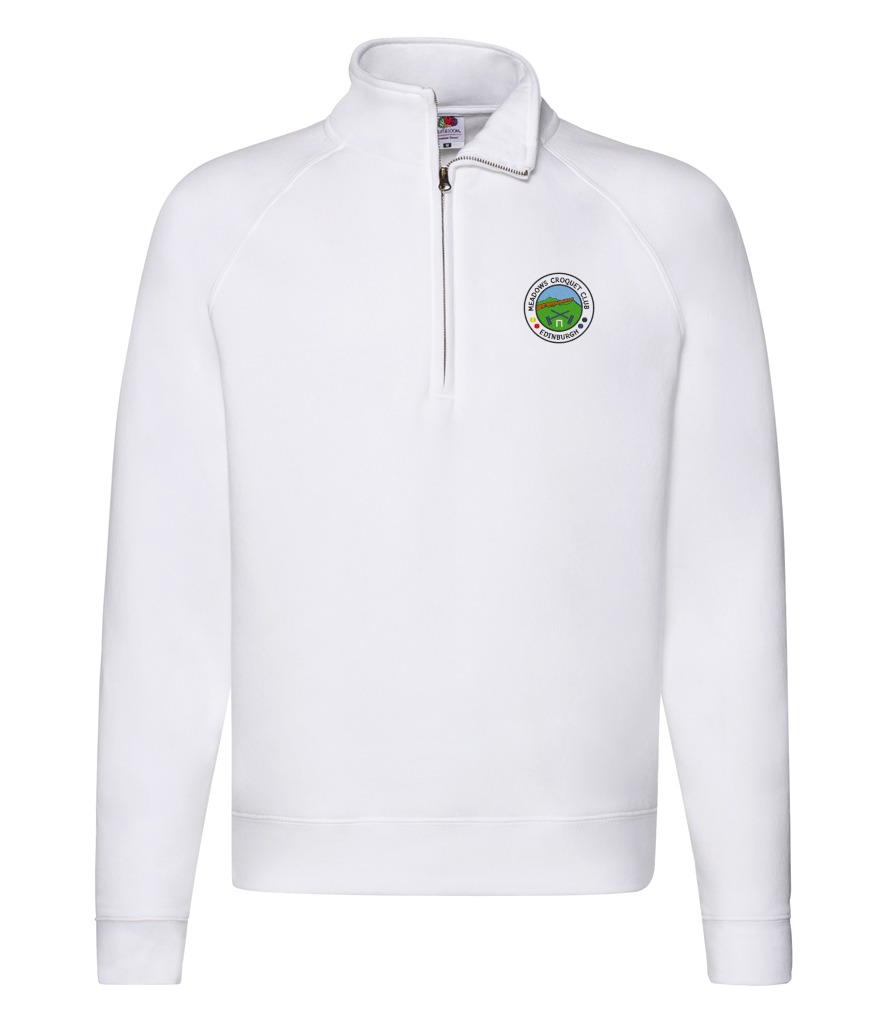 Fruit of the Loom Premium Zip Neck Sweatshirt (Meadows Croquet Club)